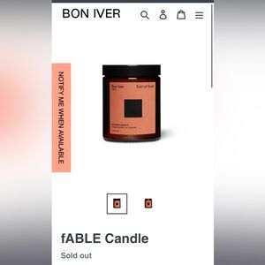 Bon Iver - Sable, fABLE Candle